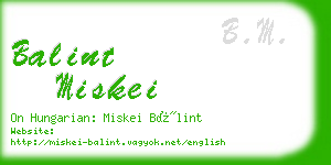 balint miskei business card